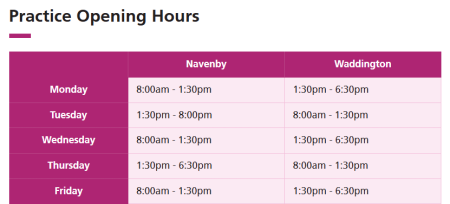 Opening hours